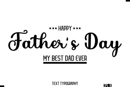 Happy Father's Day Stylish Modern Typography Text Templateのイラスト素材