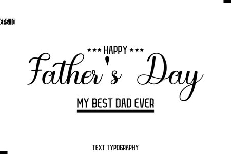 Happy Father's Day Stylish Modern Text  Typescrpt Templateのイラスト素材