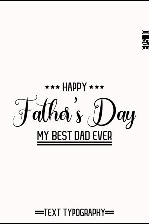 Happy Father's Day Modern Stylish Typography Text Vertical Template Imageのイラスト素材