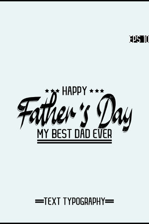 Happy Father's Day Stylish Text Lettering Design Vertical Template Imageのイラスト素材
