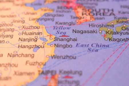 Political Map of Nanjing  City OF China With Neighboring Cities Or Countries Cartography Image