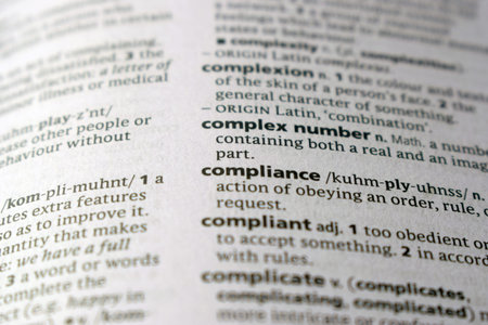 English Dictionary Definition -   Compliance Image