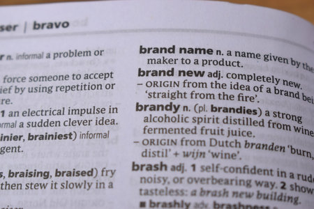 English Definition Dictionary Page Close Up Of Printed Word Of