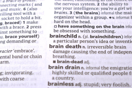 English Definition Dictionary Page Close Up Of Printed Word Ofの写真素材
