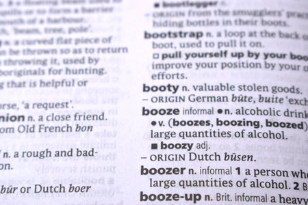 Close Up Of English Dictionary Page