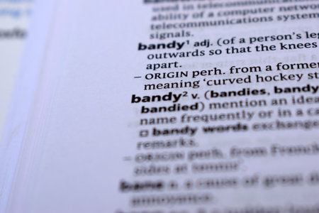 Close Up Of English Dictionary Page With Word - bandyの写真素材