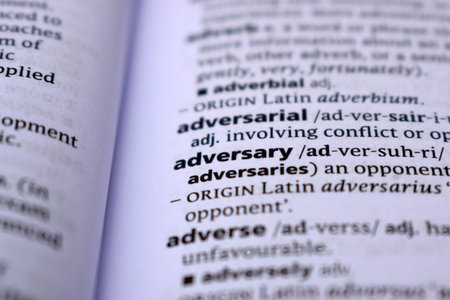 English Definition Dictionary Page Close Up Of Printed Word Of