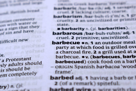 Close Up Of English Dictionary Page With Wordの写真素材