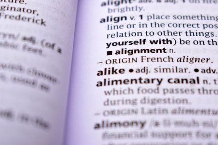 English Dictionary Page Close Up With the Word Ofの写真素材