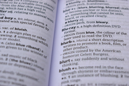 English Dictionary Page Close Up With the Word Ofの写真素材