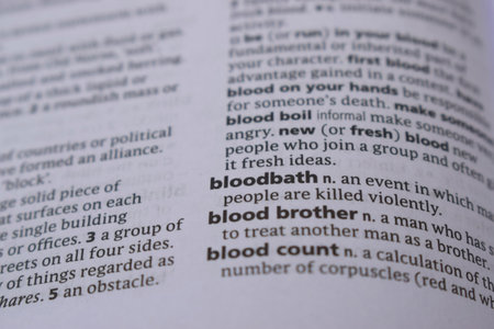 Close Up Of English Dictionary Page With Wordの写真素材