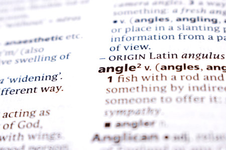 Close Up Of English Dictionary Page With Word - angle