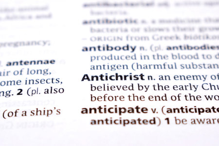 English Dictionary Page Close Up With the Word Ofの写真素材