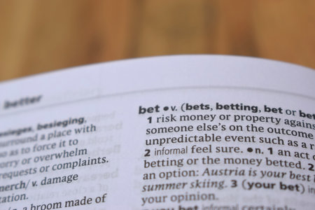 English Dictionary Page Close Up With the Word Ofの写真素材