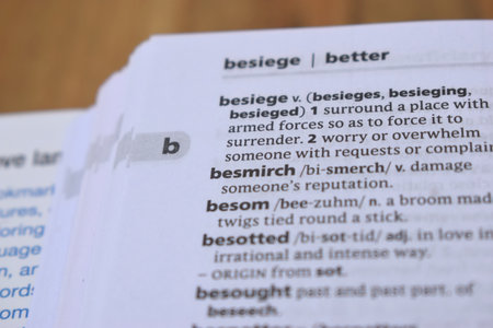 Close Up Of English Dictionary Page With Wordの写真素材
