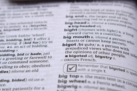English Definition Dictionary Page Close Up Of Printed Word