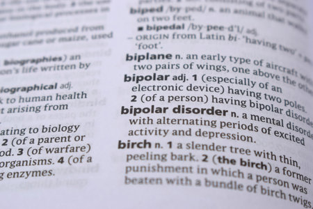 Close Up Of English Dictionary Page With Word