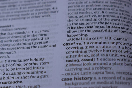 English Dictionary Page Close Up With The Word Of Print -caseの写真素材