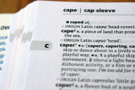Definition Of English Dictionary Close Up Of Page Print With Word