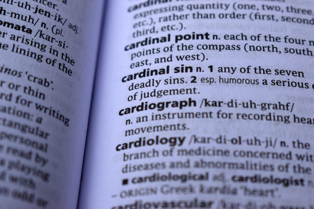 English Dictionary Page Print Close Up With The Word Meaning Of -cardinal sin