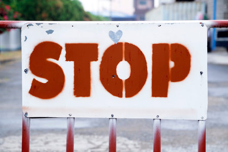 Stop sing isolated