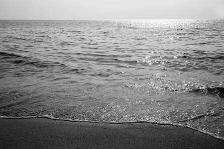 black and white waveの写真素材