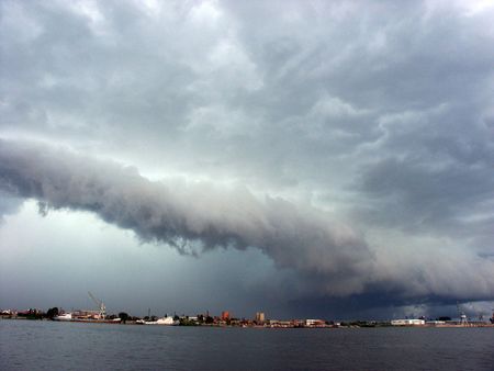 Storm over the cityの写真素材