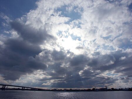 Clouds over the cityの写真素材