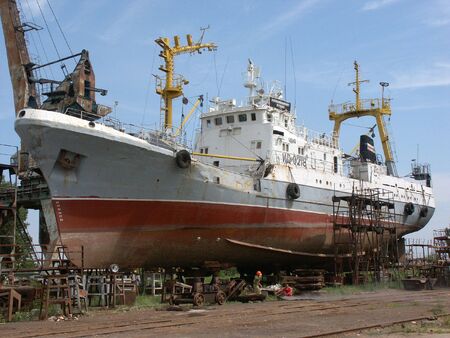 Ship in the dockの写真素材