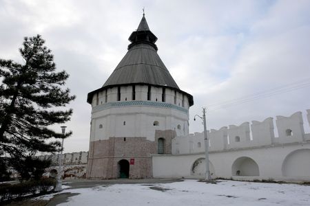 Winter view of astrakhan kremlin, Astrakhan, Russiaの写真素材