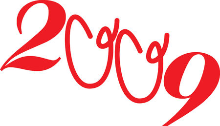 New Year 2009 in vector format, redのイラスト素材