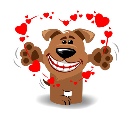 dog in loveのイラスト素材