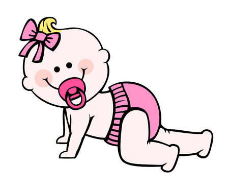 baby girlのイラスト素材