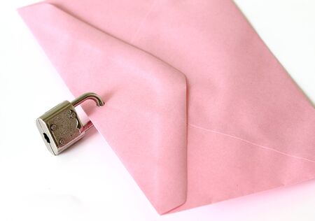 Pink Envelope lockの写真素材