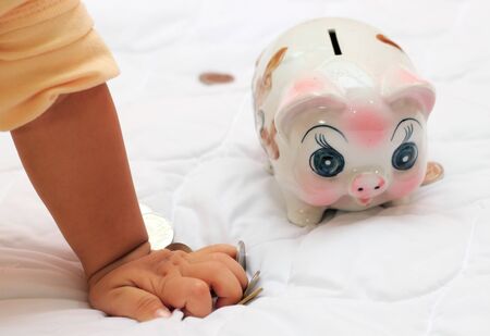 Hand of Baby Savingの写真素材