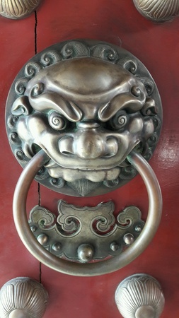 Lion head door knocker hoop.の素材