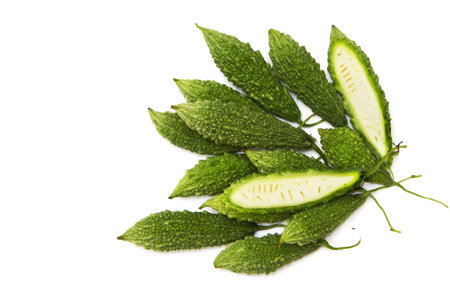 Bitter cucumber , Bitter Melons  on white background