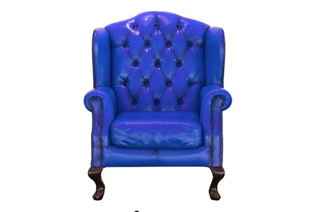 ventage red armchair on white backgroundの写真素材