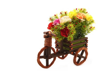 bouquet of  flowers decoration vintage style on white background の写真素材