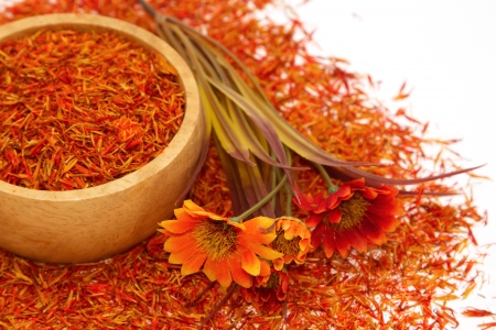 Safflower, False Saffron, Saffron Thistle  Carthamus tinctorius Linn  の写真素材