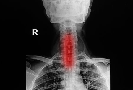 x-ray image of cervical spine, neck x-ray image
