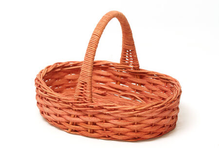 empty wicker basket の写真素材