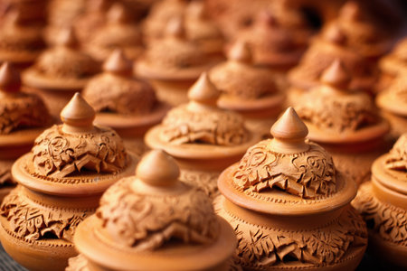 Traditional Thai clay pottery at Nonthaburi,Thailand.