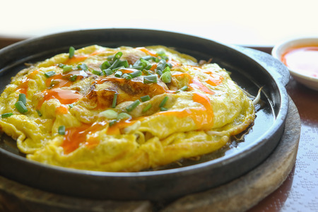 Fried Oyster Omelette Recipeの写真素材