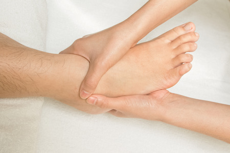 Reflexology foot massageの写真素材