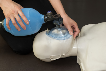 resuscitation technique using dummy Resuscitation trainingの写真素材