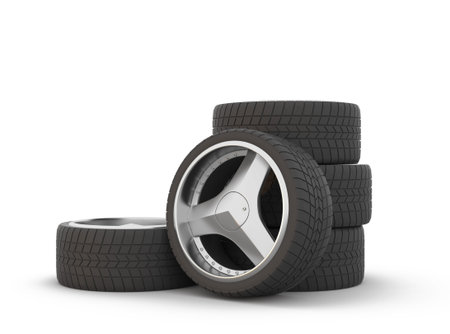  isolated car wheel shiny