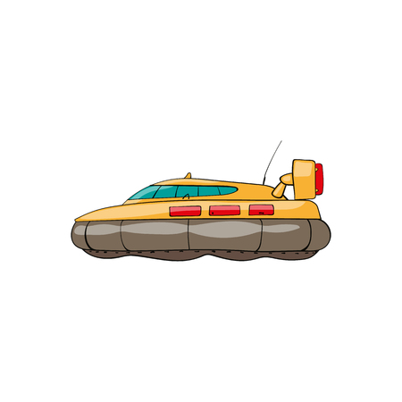 vector seamless pattern. Hand drawn water transpor. kids toy hovercraftのイラスト素材