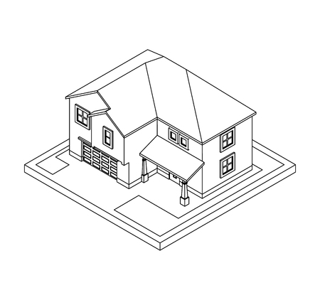 drawing of private houseの写真素材
