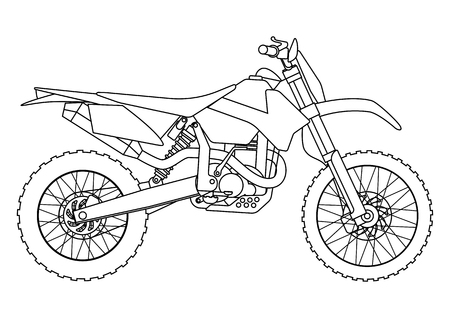 Hand draw style of motorcycle.のイラスト素材